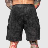 Teplákové kraťasy Iron Aesthetics College, washed black · záber 4
