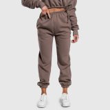 Dámske oversized tepláky Iron Aesthetics Simone, hnedé · záber 3