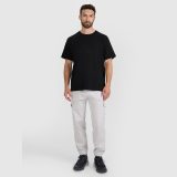 Pánske oversize hladké tričko - čierne · záber 2