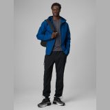 Pánska softshell vetruodolná bunda membrána 8000 - tyrkysová · záber 2