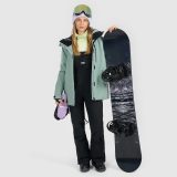 Dámske snowboardové nohavice s trakmi membrána 15000 - sivé · záber 1