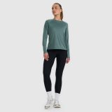 Dámsky rýchloschnúci trailový bežecký longsleeve - tyrkysové · záber 2