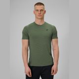 Pánske regular rýchloschnúce tréningové tričko - khaki · záber 5