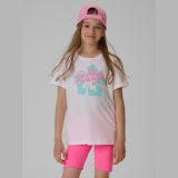 T-shirt regular s potlačou dievčenský - biely · záber 7