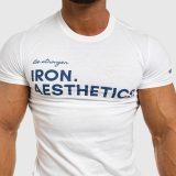 Pánske fitness tričko Iron Aesthetics Be Stronger, biele · záber 4