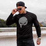 Mikina bez kapucne Iron Aesthetics SKULL, B&G · záber 2