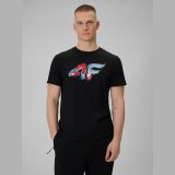 Pánske regular tričko s potlačou - čierne · záber 1
