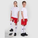 Športové tričko detské 4F JUNIOR x Robert Lewandowski - biele · záber 1