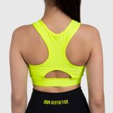 Dámska športová podprsenka - Iron Aesthetics, NEON YELLOW · záber 2