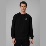 Longsleeve regular jednofarebný pánsky - čierny · záber 1