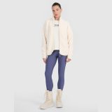 Sherpa fleece s golierom oversize dámsky - biely · záber 2