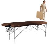 Masážne lehátko inSPORTline Tamati 186x70x63-90 cm 2-dielne hliníkové - Farba: Čierna · záber 2