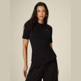 T-shirt regular hladký dámsky - čierny · záber 5