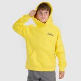 Chlapčenská oversize tepláková mikina s kapucňou - žltá · záber 1