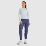 Dámsky rýchloschnúci trailový bežecký longsleeve - modrý · záber 2
