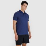 Pánske rýchloschnúce regular polo tričko - tmavomodré · záber 1