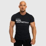 Pánske fitness tričko Iron Aesthetics Be Stronger, čierne · záber 3