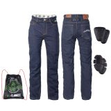 Pánske moto jeansy W-TEC Resoluto - Veľkosť: 5XL | Farba: Modrá · záber 1