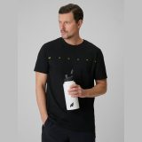 T-shirt regular s potlačou pánsky - čierny · záber 9