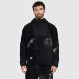 Pánsky loose fleece s kapucňou - čierny · záber 1