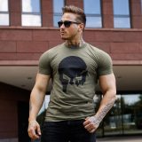 Ultrasoft tričko Iron Aesthetics Skull, vojenská zelená · záber 2