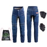Pánske moto jeansy W-TEC Biterillo - Veľkosť: S | Farba: Modrá · záber 1