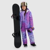 Snowboardová bunda membrána 8000 dievčenská - multicolor · záber 2
