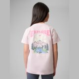T-shirt regular s potlačou dievčenský - ružový · záber 2