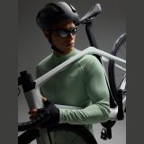 Pánske rýchloschnúce cyklistické tričko s dlhým rukávom - tyrkysové · záber 1