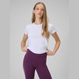 T-shirt slim hladký dámsky - biely · záber 1