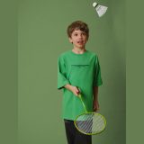 T-shirt loose s potlačou chlapčenský - zelený · záber 6