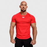Pánske funkčné tričko Iron Aesthetics Performance, červené · záber 3