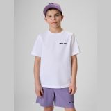 T-shirt regular s potlačou detský 4F JUNIOR x Robert Lewandowski - biely · záber 3