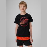 T-shirt loose s potlačou chlapčenský - čierny · záber 11