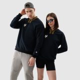 Unisex nerozopínateľná tepláková mikina bez kapucne 4F x Drift Masters - čierna · záber 1