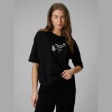 T-shirt regular s potlačou dámsky - čierny · záber 9