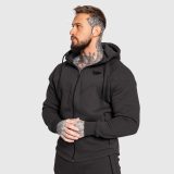 Fitness mikina so zipsom Iron Aesthetics ROUND, sivá · záber 5