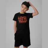 T-shirt regular s potlačou chlapčenský - čierny · záber 3