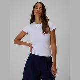T-shirt slim hladký dámsky - biely · záber 5