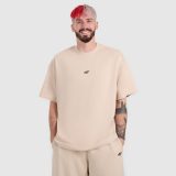 Pánske Oversize tričko s potlačou 4F x Tomasz Fornal - béžové · záber 2