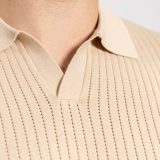 Pánske tričko Iron Aesthetics Polo Knit, béžové · záber 5