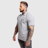 Pánske polo tričko Iron Aesthetics Pique, sivé · záber 2
