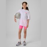 T-shirt loose s potlačou dievčenský - biely · záber 10