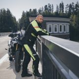 Pánske moto nohavice W-TEC Spirital - Veľkosť: M | Farba: Oranžová · záber 3