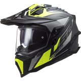 LS2 LS2 MX701 Explorer C Focus Matt Titanium H-V Yellow - L (59-60) · záber 1