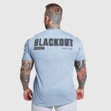 Pánske tričko Iron Aesthetics Blackout, modré · záber 3
