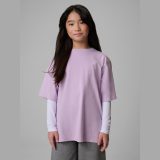 T-shirt loose s potlačou dievčenský - fialový · záber 2