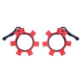 Set olympijských hliníkových objímok inSPORTline CL-21 50mm - Farba: Červená · záber 4