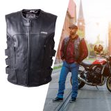 Kožená moto vesta W-TEC Trabacho - Veľkosť: 3XL · záber 1