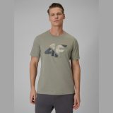 T-shirt regular s potlačou pánsky - khaki · záber 1